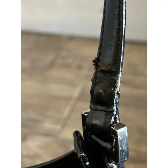 Salvatore Ferragamo Black Suede with Leather Trim Shoulder Bag - Picture 8 of 13